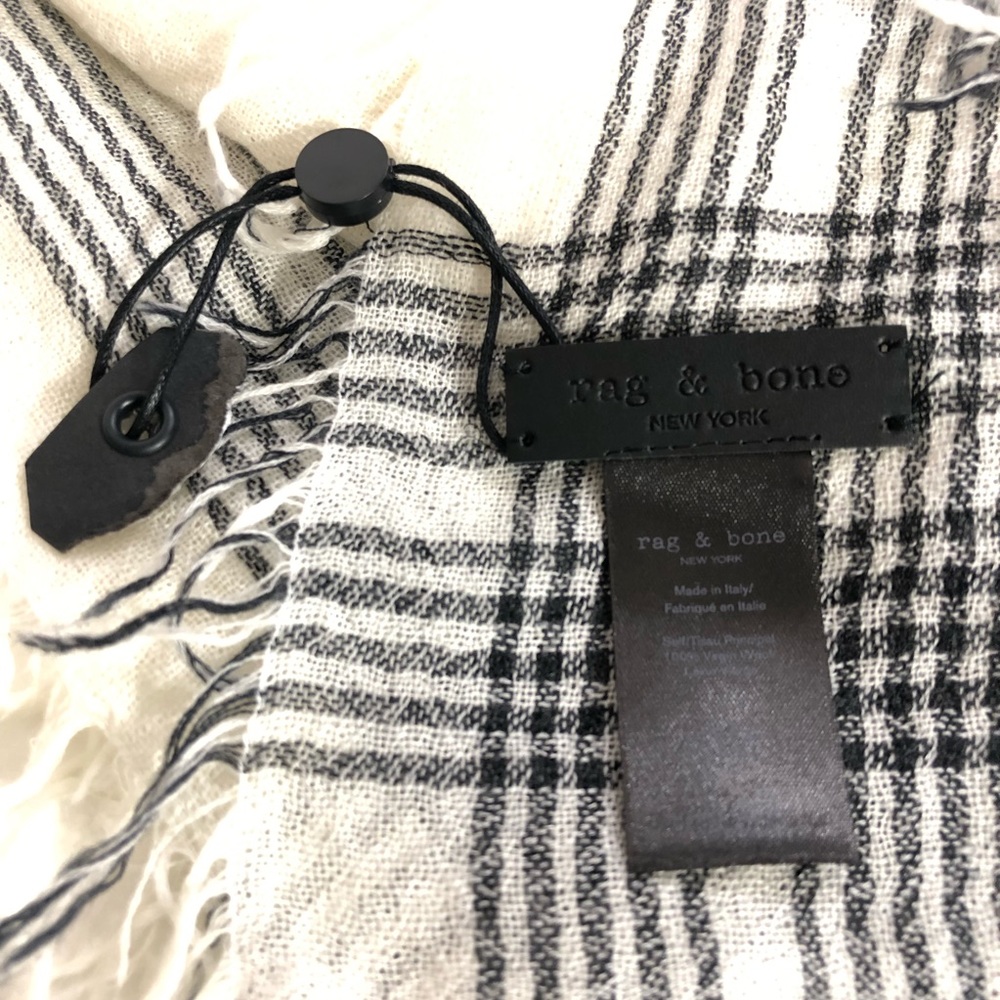 ❤️SOLD❤️Rag & Bone Nassau Wool Light Fringe Scarf - Picture 3 of 4